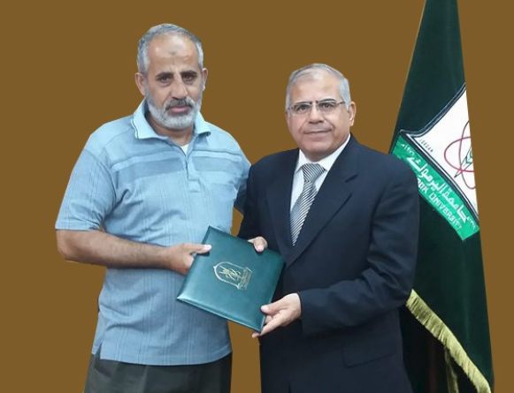 Alfaouri meets the father of the martyr student Hourani